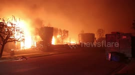 US: Devastating Video Shows Homes Engulfed in Flames as LA Wildfires Claim 24 Lives