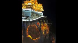 Spectacular dragon light show dazzles in Luoyang, China