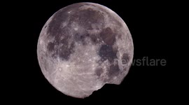 FIRST FULL MOON 2025 - WOLF MOON - SETTING IN SWITZERLAND - INTENSE EDIT - 2x accellerated