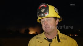 US, Las Vegas: Ventura Auto Wildfire Grows to 11 Acres With Sound On Tape Part 2