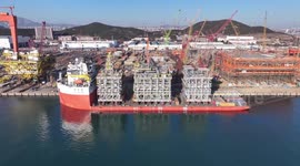China delivers topside modules for massive oil, gas vessel