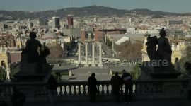 Spain: Clear skies. cold in Barcelona