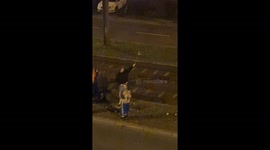 Fireworks fail, a teen tries launch a bottle rocket by hand and has it spin around and shoot at him, luckily only his pride was hurt