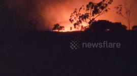 Fire fanned by strong winds erupts in Ventura County, California
