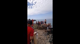 Exclusive- Swimmer mishap at Playa Las Torpederas, Valparaíso, Chile