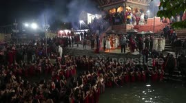 Nepal: Devotees gather for mass holy bath during Madhav Narayan festival in Nepal