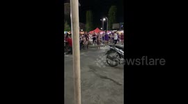 Grandfather joins in zumba class from a safe distance