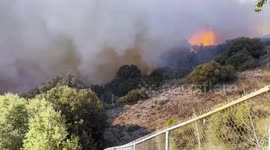 Emergency teams tackle Eaton Fire in California