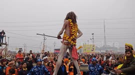 Millions of Hindu worshippers join mass bathing festival in India
