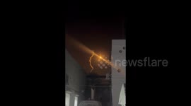 Israeli forces fire flares over Al-Daraj neighborhood, east of Gaza City