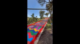 Rider flipped off donut as hilarious high-speed slide goes wrong