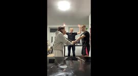 Superman trend fails as group moves apart and boy hits the floor