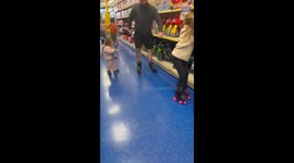 Man falls while searching for the perfect skates for Christmas gifts