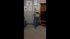 Grandma’s attempt to help grandpa on VR plank ends in hilarious chaos