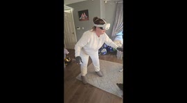 Lively matriarch takes a rollercoaster ride on VR headset and meets a fall