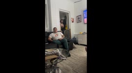 Gentleman was in full chill mode until a bowl of cream said 'nope!'