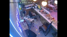 China: Intended to Squat on the Stool but Ended Up Falling