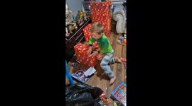 Kid overwhelmed with excitement after getting PS5 goes ahead and unwraps his sister's gift too