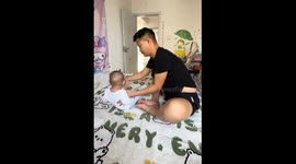 Fever patch trick for a Chinese baby
