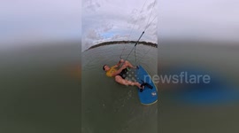 Olympic kitesurfer rescues teenage girl drowning on beach in Brazil