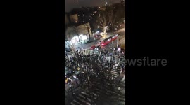 Serbia: Students block traffic near the University of Belgrade Faculty of Law