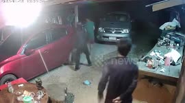 Wild elephant wanders into home in southern Thailand