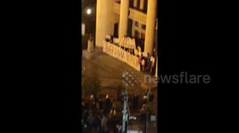 Serbia: Massive student protest outside the University of Belgrade Faculty of Law
