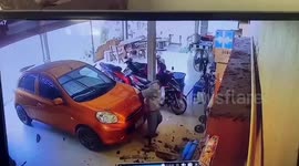 Instant karma! Peeping Tom 'watching woman shower' falls through roof injuring his head