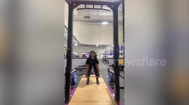 Man passes out mid-workout and whacks head on nearby bench