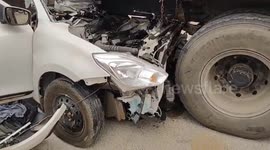 Two killed and two injured when car crashes into lorry in India