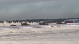 Snow cleared from runway at Rochester Airport in New York