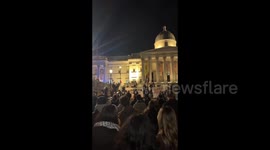 UK: Dozens of protesters gathered at Trafalgar Square in London in solidarity with Palestine