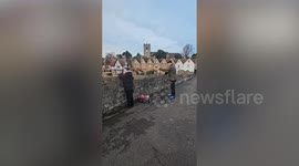 Dad and son reel in unexpected catch while fishing - unexploded WW2 grenade