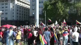 Argentina: Demonstration in Buenos Aires against the presidential investiture in Venezuela