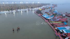 India: Thousands of pilgrims arrive at Prayagraj to celebrate Kumbh Mela