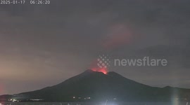 Sakurajima Volcano eruption sends ash plume 1km high in Japan
