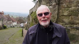 Radio DJ Bob Harris Speaking After The Funeral Of Johnnie Walker At Shaftesbury In Dorset.
