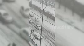 Iran: Tehran Highway Closed Due to Heavy Snowfall