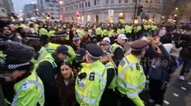 Dozens arrested at pro-Palestine demonstration after attempt to defy police ban on march to BBC