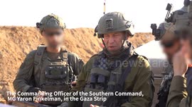 Commanding Officer of the Southern Command, Major General Yaron Finkelman in the Gaza Strip