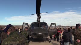 Spain: Hundreds of people crowd the Agoncillo base for the 50th anniversary of the BHELMA