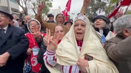 Tunisia: Supporters of Tunisia's Free Desturian Party protest for release of their leader Abir Moussi