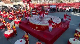 Temple fair showcases traditional folk customs in China's Henan