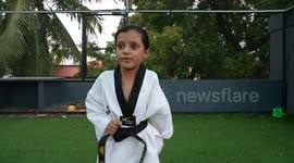 World’s Youngest Taekwondo Instructor 7-Year-Old Samyuktha Narayanan