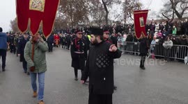 Serbia: Orthodox believers celebrate Epiphany by swimming in the Danube River in Belgrade