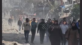 Palestinians return to the southern Gaza Strip city of Rafah