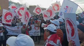 Morocco: Protest in Rabat against law regulating procedures for exercising right to strik