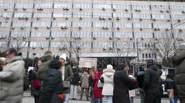 Serbia: University students and professors protest in front of the Ministry of Education of Serbia