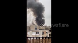 France: Fire Breaks Out At Warehouse In Aubervilliers