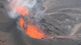 Kilauea Volcano spews mountains of lava in Hawaii